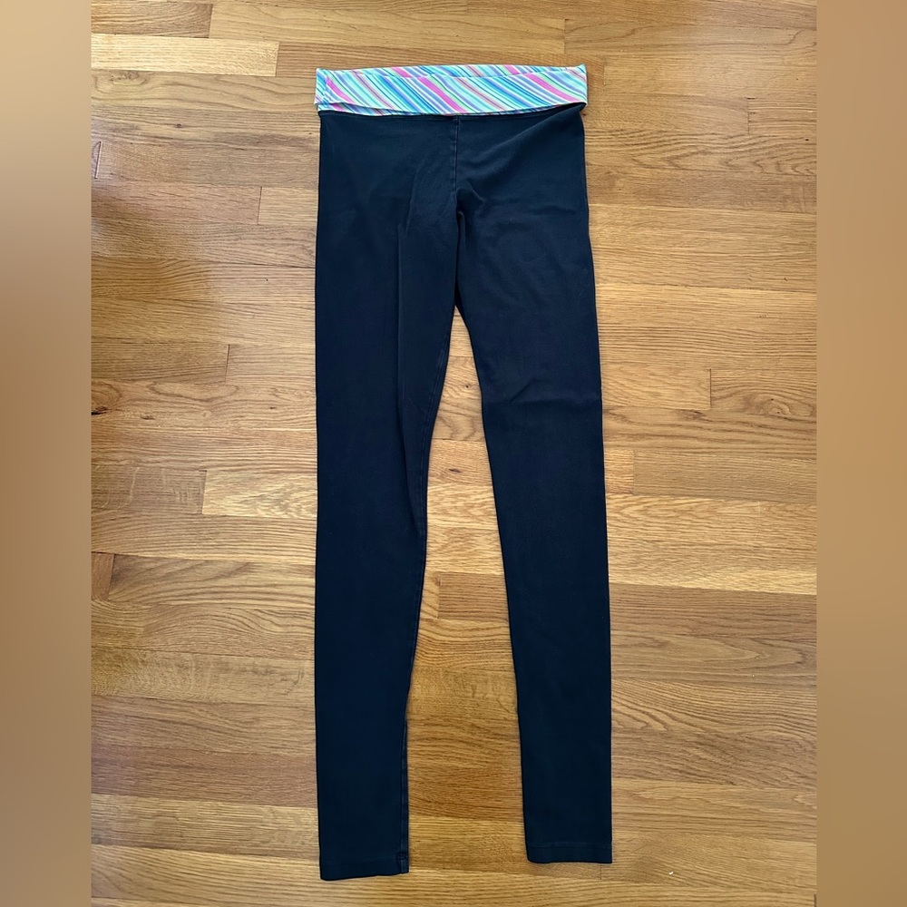 Victoria’s Secret Pink Women’s Size Medium Long Black Leggings. - Picture 2 of 5